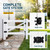 Vinyl Ranch Double Gate Kit with Gate Posts, Hinges, Latch, Hardware & Drop Rods, Multiple Options