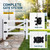 4-Rail Vinyl Ranch Fence Kit with 5ft H x 4ft W Gate, 7ft Posts & 8ft Rails, Multiple Options