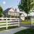 7ft Vinyl Ranch End Post with Cap, Multiple Options