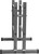24" 2-Tier Multi-Purpose Steel Storage Rack with 300LB Capacity