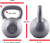 Grey Hammerstone Painted Cast Iron Kettlebell, 10-80 Pounds Available