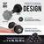Black Hexagonal Head Neoprene Coated Dumbbell, Sold by Pair