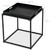 15.7" Square Side Table, Metal Tray End Table, Matte Black