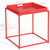 15.7-Inch Square Metal Tray End Table, Side Table, Matte Red