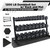 5–75 LB Rubber-Coated Hex Dumbbell Set with Chrome Handle, 3-Tier Rack and Mat
