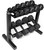 5-25Lb Rubber Coated Hex Dumbbell Set with 2-Tier Rack, Multiple Handle Options