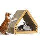 Cat Scratcher Lounger with Reversible Five-Layer Cardboard Design, House Style