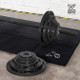 2-Inch Charcoal Solid Cast Iron Olympic Weight Plates, Multiple Sizes