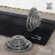 2-Inch Grey Solid Cast Iron Olympic Weight Plates, Multiple Sizes