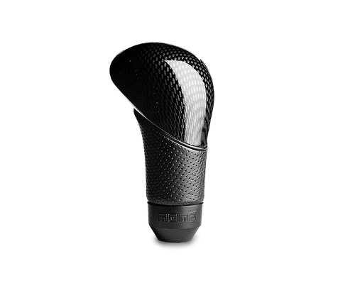Momo Shift Knob - Shadow, Black Airleather, Carbon Effect Insert