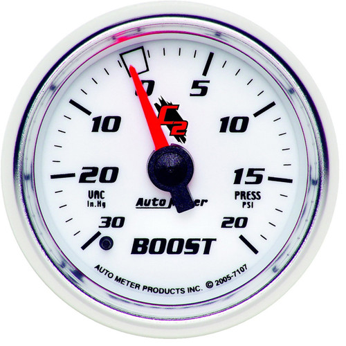 AutoMeter Gauge Vac/Boost 2 1/16" 30Inhg-20Psi Mechanical C2