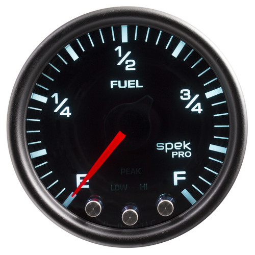 AutoMeter Gauge Fuel Level 2 1/16" 0-270Ω Programmable Blk/Smoke/Blk Spek-Pro