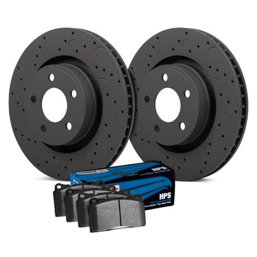 Hawk Talon HPS Drilled and Slotted Front Brake Kit with High Performance Street Pads - HKC5363.393F