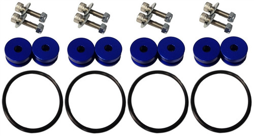 TS-UNI-026BLc Torque Solution Billet Bumper Quick Release Kit Combo (Blue) Universal