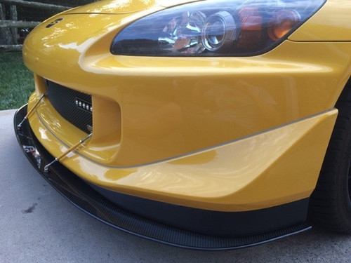 Carbon Fiber Wind Splitter With Rods for Honda S2000 CR 2004-2009 - CW-922005