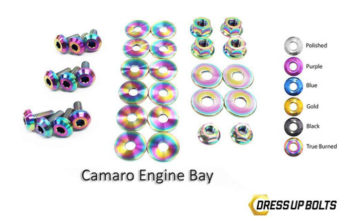 Chevrolet Camaro (2010-2015) Titanium Dress Up Bolts Engine Bay Kit - DressUpBolts.com