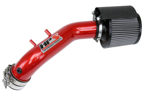 HPS Red Shortram Air Intake + Heat Shield for 03-06 Honda Accord 2.4L without MAF Sensor