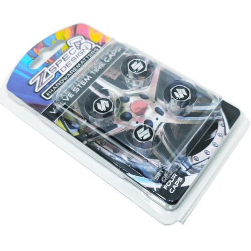 Chrome Valve Stem Tire Caps, Suzuki Style