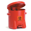 MarketLab Polyethylene Biohazard Cans, 6 Gallon, for Biohazard Waste Collection in Clinical Areas