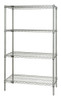 Quantum Medical Chrome Wire Shelving Starter Kit – 18" x 60", Chrome Finish, Quick and Easy Assembly