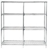 Quantum Medical Chrome Wire Shelving Starter Kit – 18" x 60", Chrome Finish, Quick and Easy Assembly