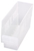 Quantum Medical Store-More 6" Shelf Bin – Qsb201, 11-5/8" x 4-1/8" x 6", Durable Polypropylene