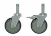 Quantum Medical Swivel Thermoplastic Resin Stem Caster – Set of Four, 5" x 1-1/4", For Organized Storage