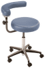 MTI 324 Stool – Pneumatic Hand Operated, Chrome Base with Body Support, 275 lbs. Capacity, For Exam and