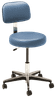 MTI 323 Stool – Pneumatic Hand Operated, Chrome Base with Ergo Backrest, 300 lbs. Capacity