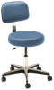 MTI 323 Stool – Pneumatic Hand Operated, Chrome Base with Ergo Backrest, 300 lbs. Capacity