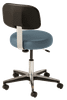 MTI 323 Stool – Pneumatic Hand Operated, Chrome Base with Ergo Backrest, 300 lbs. Capacity
