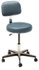 MTI 323 Stool – Pneumatic Hand Operated, Chrome Base with Ergo Backrest, 300 lbs. Capacity