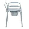 Folding Steel Commode with Deep Seat