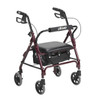 Aluminum Junior Rollator – Hemi Height, 6” Casters, 18” Seat Height & Lightweight Folding Walker