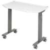 MTI 700 Mobile Instrument Table – Adjustable Height, Ultra White Top, 200 lb Capacity, For Surgery and