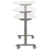 MTI 700 Mobile Instrument Table – Adjustable Height, Ultra White Top, 200 lb Capacity, For Surgery and