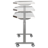 MTI 701 Mobile Instrument Table – Adjustable Height, Stainless Steel Top, 200 lb Capacity, For Surgery and