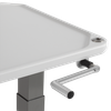 MTI 701 Mobile Instrument Table – Adjustable Height, Stainless Steel Top, 200 lb Capacity, For Surgery and