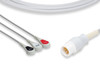 Cables & Sensors Philips Compatible Direct-Connect ECG Cable – 2 Configurations, 3 Leads Pinch/Grabber