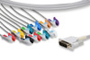 Cables & Sensors Philips Compatible Direct-Connect EKG Cable – 3 Configurations, 10 Leads Pinch/Grabber 10 ft