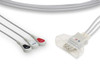 Cables & Sensors Philips Compatible ECG Telemetry Leadwire – 5 Leads Pinch/Grabber, For Patient Monitoring