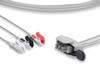 Cables & Sensors Philips Compatible ECG Telemetry Leadwire – 2 Configurations, 5 Leads Pinch/Grabber