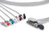 Cables & Sensors Philips Compatible ECG Telemetry Leadwire – 2 Configurations, 5 Leads Pinch/Grabber
