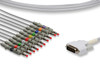 Cables & Sensors Nihon Kohden Compatible Direct-Connect EKG Cable – 10 Leads Pinch/Grabber 11 ft