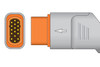 Cables & Sensors Draeger Compatible IBP Adapter Cable – Round, 10-Pin Connector, Keyed, For Patient Monitoring