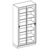 Blickman Medical Supply High Cabinet - Double Door – 35 in W x 84 in H x 18 in D – for Clinical Supply Storage