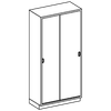 Blickman Medical Supply High Cabinet - Double Door – 35 in W x 84 in H x 18 in D – for Clinical Supply Storage