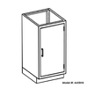 Blickman Single Base Medical Supply Cabinet – 24 1/8 in W x 35 3/4 in H x 22 in D – Medical Grade Casework