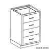 Blickman Single Base Medical Supply Cabinet – 24 1/8 in W x 35 3/4 in H x 22 in D – Medical Grade Casework