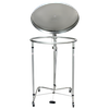 Blickman Stainless Steel Round Hamper – Stainless Steel Frame – for Soiled Linen Collection – Steel Build